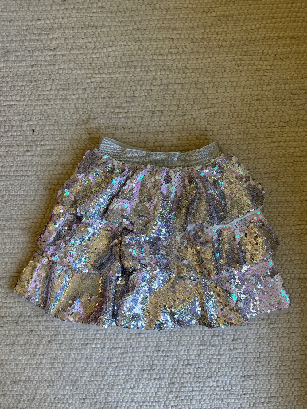 Lola + The Boys Sparkle Tiered Mini Skirt